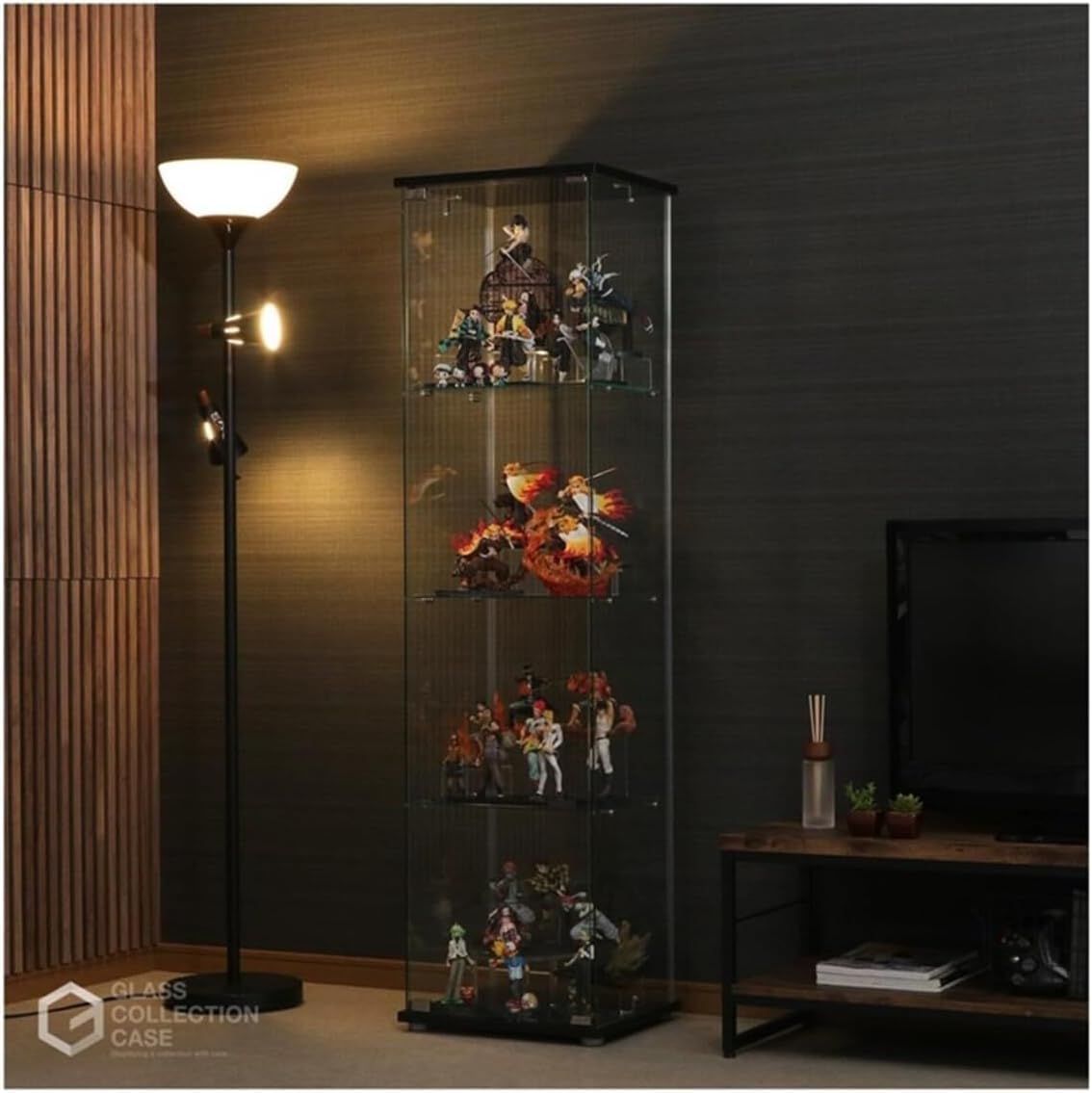 【ブラック】コレクションケース 4段 幅42.5×奥行36.5×高162cm Amazon.co.jp: コレクションケース フィギュアケース 4段 幅42.5×奥行